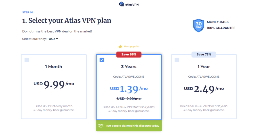 Atlas VPN 基本資訊